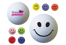 Branded smiley stress balls