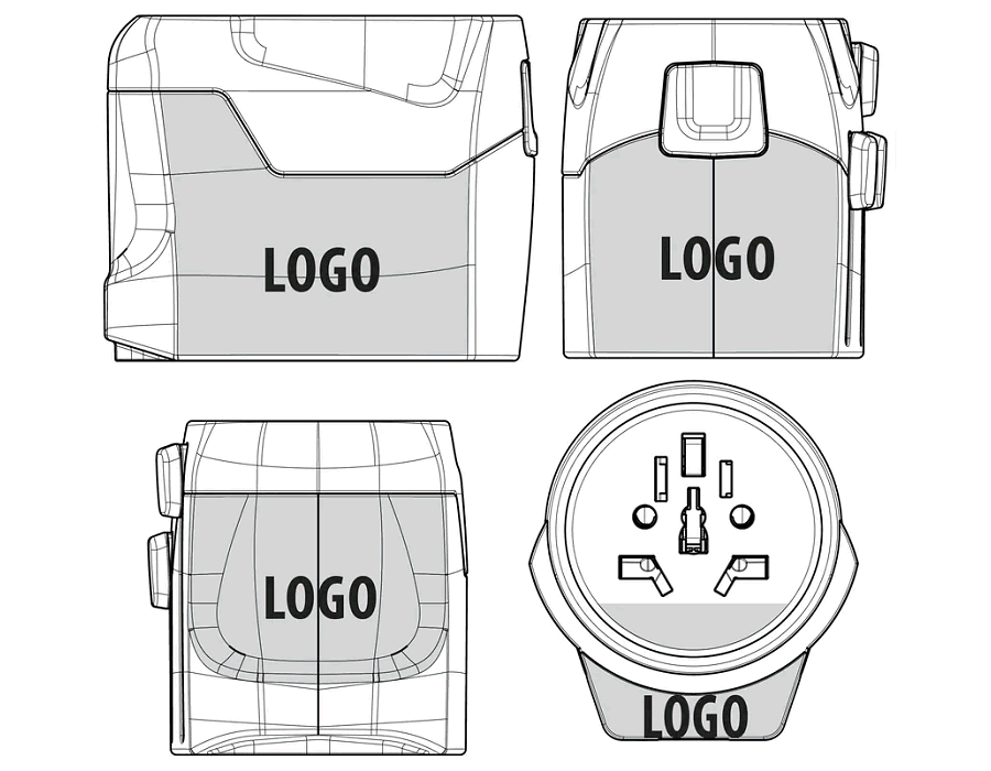 Logo branding print areas and print styles.
