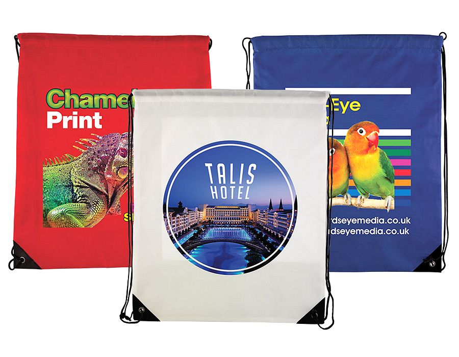 Full Colour Printed Draw String Bags