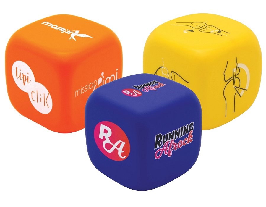 Three dice stress cubes