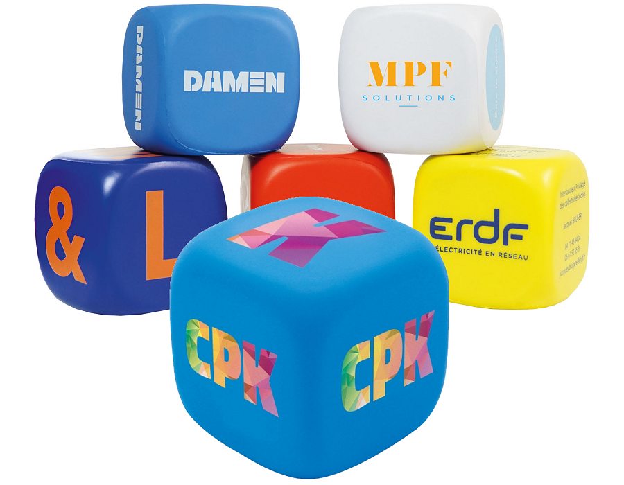 Dice stress reliever cubes