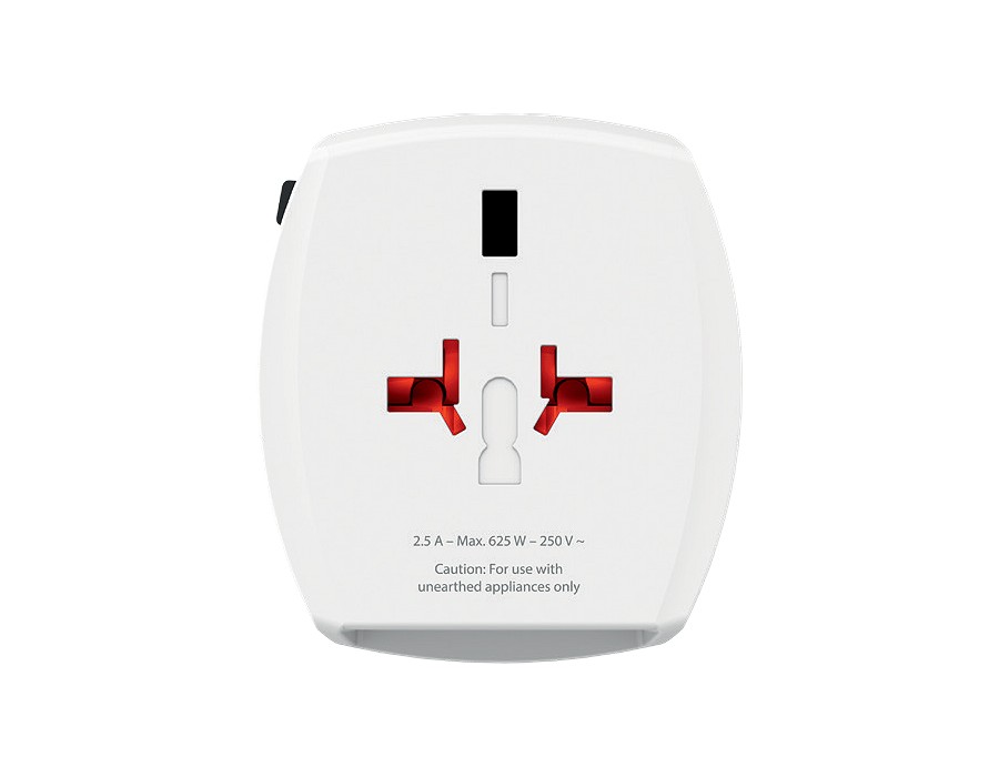 Socket face of the travel adaptor