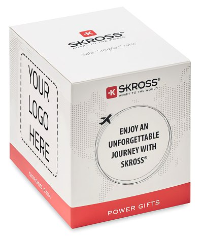 SKROSS card box can be branded with your own logo.